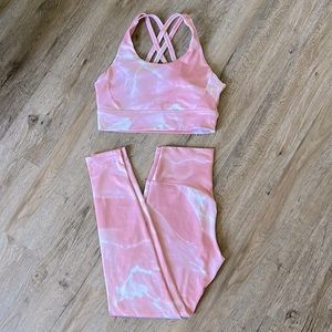 Medium Rose quarts set NWOT